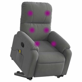 Sta-op-massagestoel verstelbaar microvezelstof donkergrijs 3