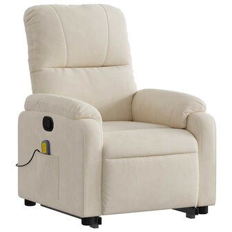 Sta-op-massagestoel verstelbaar microvezelstof beige 4