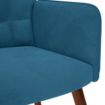 Relaxstoel fluweel blauw 6