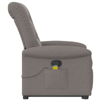 Sta-op-massagestoel verstelbaar stof taupe 5