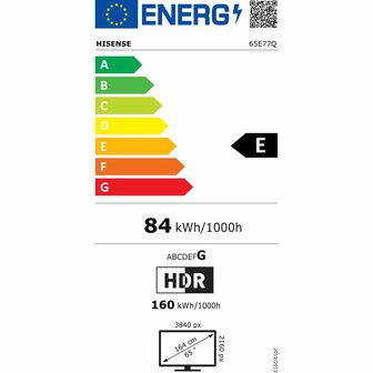 Smart TV Hisense 65E77Q       65 65&quot; 4K Ultra HD HDR QLED 4