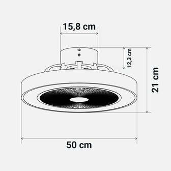 Plafondventilator Universal Blue 2001-UVT1343 Wit Hout 70 W 6