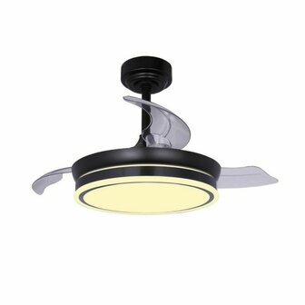 Plafondventilator CristalRecord 85-065-46-180 Zwart 45 W &Oslash; 92 cm 1