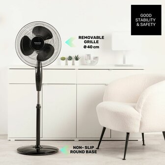 Staande ventilator Taurus GRECO 16CR ELEG Zwart 50 W 5