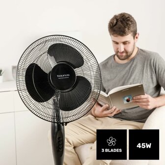 Staande ventilator Taurus GRECO 16CR ELEG Zwart 50 W 6