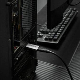 Adapter DisplayPort naar HDMI LINDY 8K60 ACTIVE Grijs 5