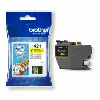 Originele inktcartridge Brother LC421Y Geel 2