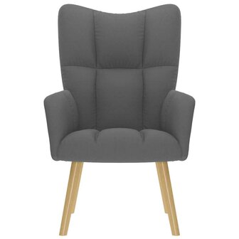 Relaxstoel stof donkergrijs 3