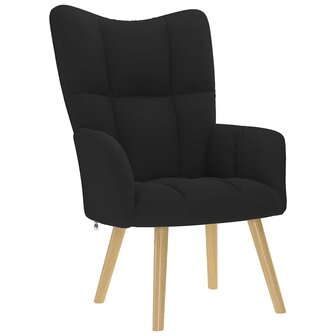Relaxstoel stof zwart 1