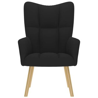 Relaxstoel stof zwart 3