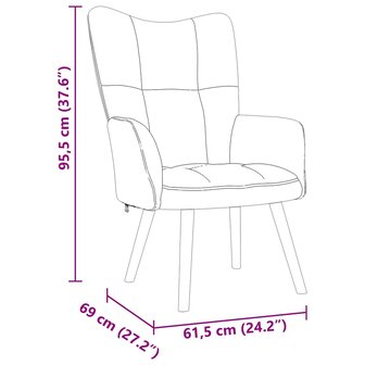 Relaxstoel stof zwart 8