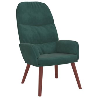 Relaxstoel fluweel donkergoen 2