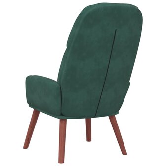 Relaxstoel fluweel donkergoen 5