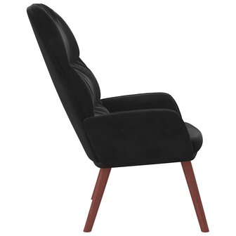 Relaxstoel fluweel zwart 4