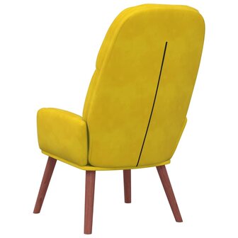 Relaxstoel fluweel geel 5