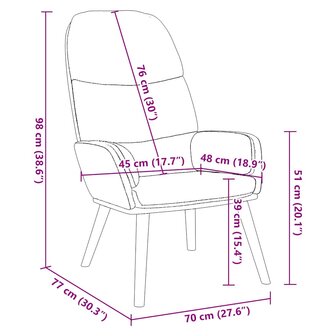 Relaxstoel fluweel geel 8