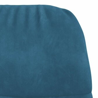 Relaxstoel fluweel blauw 6