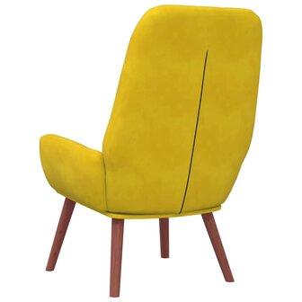 Relaxstoel fluweel geel 5