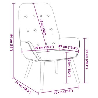 Relaxstoel fluweel geel 8