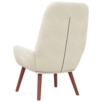 Relaxstoel fluweel cr&egrave;mewit 6