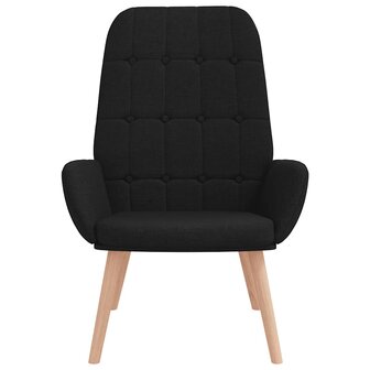 Relaxstoel stof zwart 3
