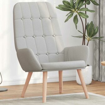 Relaxstoel stof wolk grijs 1