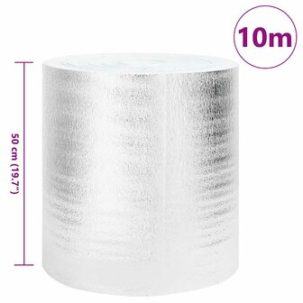 Radiatorfolie Zilver 0,5 x 10 m Aluminium 5
