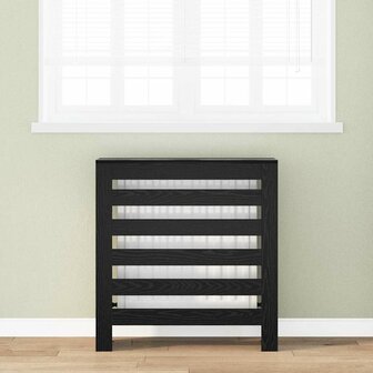 Radiatorafdekking Zwart Eiken 78 x 20 x 82 cm 1