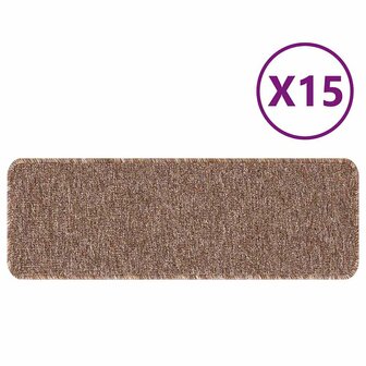 Antislip Trapmatten 15 pcs Bruin 60 x 25 cm PP 3