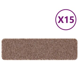 Antislip Trapmatten 15 pcs Bruin 75 x 20 cm PP 3