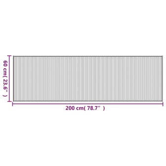 Vloerkleed rechthoekig 60x200 cm bamboe lichtnaturel 8