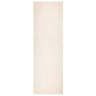 Vloerkleed HUARTE laagpolig zacht wasbaar 80x250 cm beige 2