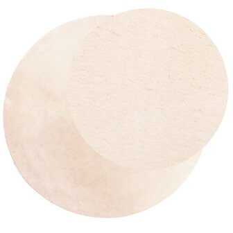 Vloerkleed HUARTE laagpolig zacht wasbaar &Oslash; 100 cm beige 3