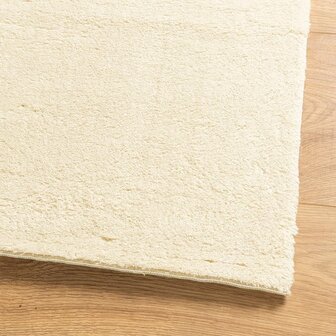 Vloerkleed HUARTE laagpolig zacht wasbaar 100x200 cm cr&egrave;me 4