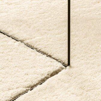 Vloerkleed HUARTE laagpolig zacht wasbaar 100x200 cm cr&egrave;me 8