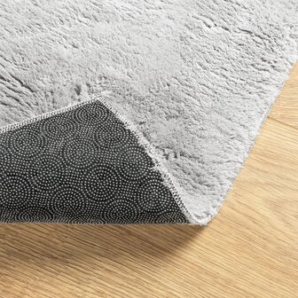 Vloerkleed HUARTE laagpolig zacht wasbaar 80x200 cm grijs 5