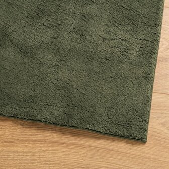 Vloerkleed HUARTE laagpolig zacht wasbaar 80x200 cm bosgroen 4
