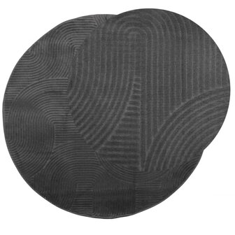 Vloerkleed IZA laagpolig Scandinavisch &Oslash; 80 cm antraciet 3