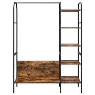 Kledingrek met plank Bruin 120 x 44 x 160 cm Bewerkt hout 5