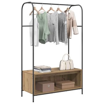 Kledingrek met opslag Bruin 100 x 44 x 160 cm Bewerkt hout 3