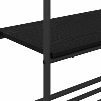 Kledingrek met planken met plank Zwart eiken 60 x 30 x 171 cm 8