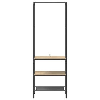Kledingrek met planken met plank Sonoma eiken 60 x 30 x 171 cm 5