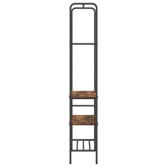 Kledingrek met planken met plank Gerookt eiken 60 x 30 x 171 cm 6