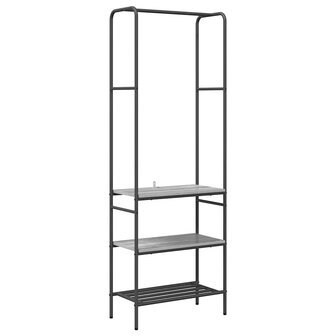 Kledingrek met planken met plank Grijs sonoma 60 x 30 x 171 cm 2