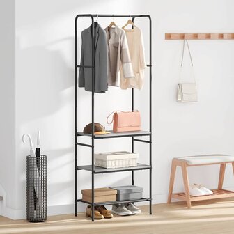 Kledingrek met planken met plank Grijs sonoma 60 x 30 x 171 cm 4