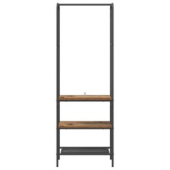 Kledingrek met planken Oud hout 60 x 30 x 171 cm Bewerkt hout 5