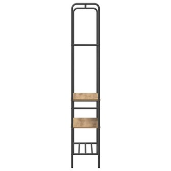 Kledingrek met planken artisanaal eikenkleurig 60 x 30 x 171 cm 6
