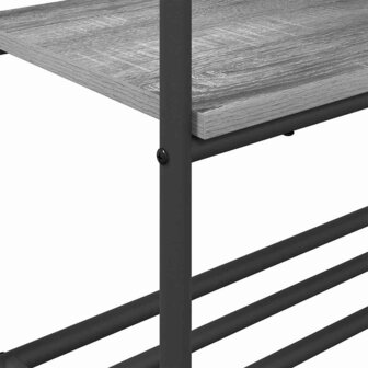 Kledingrek met planken Grijs sonoma 77 x 30 x 171 cm 8