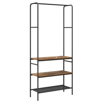 Kledingrek met planken Oud hout 77 x 30 x 171 cm Bewerkt hout 7