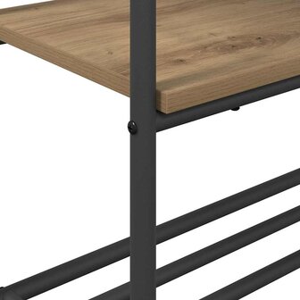 Kledingrek met planken artisanaal eikenkleurig 77 x 30 x 171 cm 8